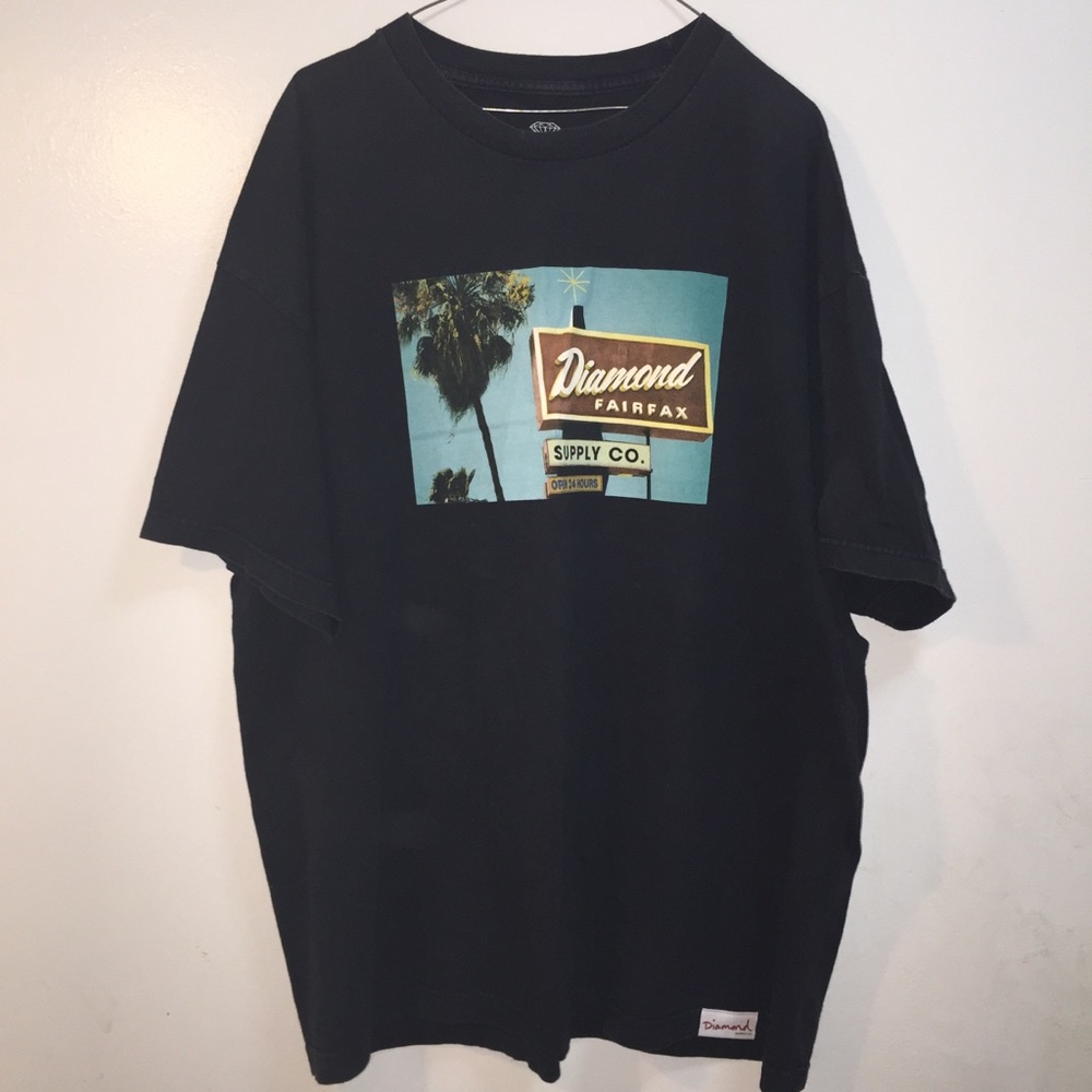 Men's Diamond black "fairfax supply co" tee